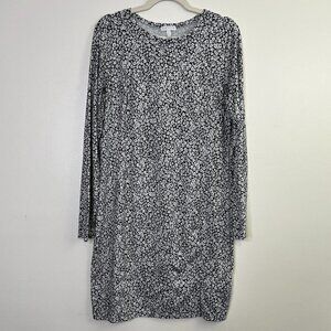 Nordstrom Leith Ditsy Floral Stretch Jersey Knit Long Sleeve 90s Y2K Size Large